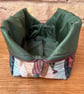 Countryside Print Quilted Fabric Box Shape Makeup Bag - Image 7