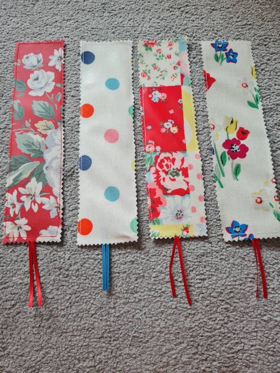 Cath Kidston oilcloth handmade bookmarks