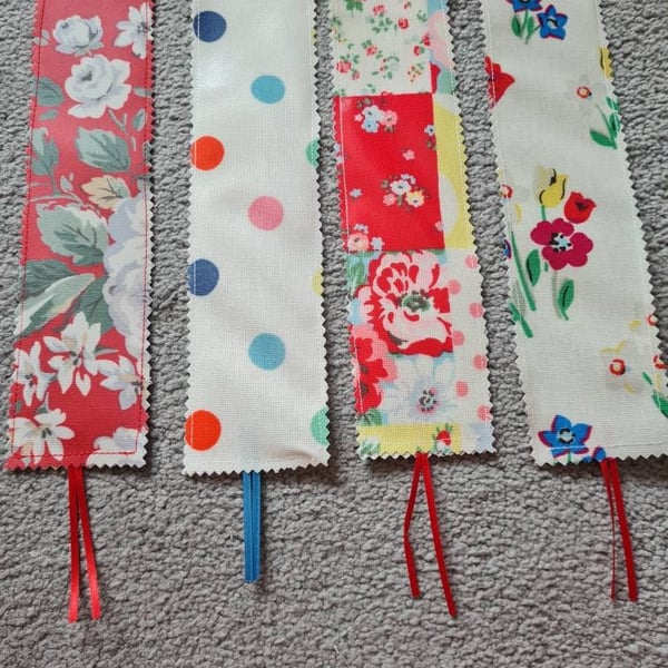 Cath Kidston oilcloth handmade bookmarks
