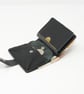 Black leather wallet with press stud closure - Image 4
