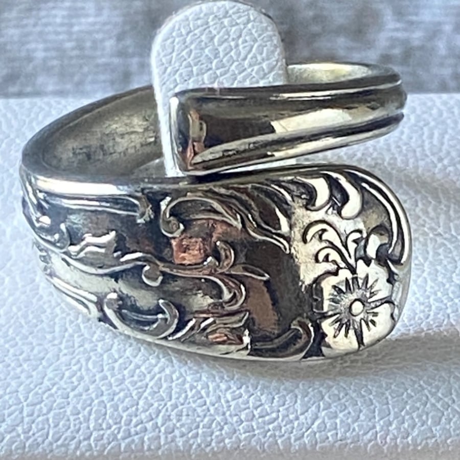 Flower Design Spoon Ring