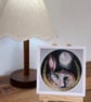 Resting Hare Rabbit in Moonlight Watercolour Print Whimsical Art - Image 5