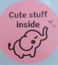 50 'Cute Stuff Inside' Thermal Printed Stickers (Elephant mix) - Image 3