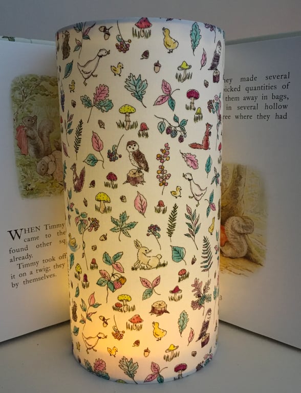 Liberty Fairy tale Woodland - Handmade Children Tall  Night Light