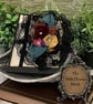 Handmade Textile Art Brooch. Corsage