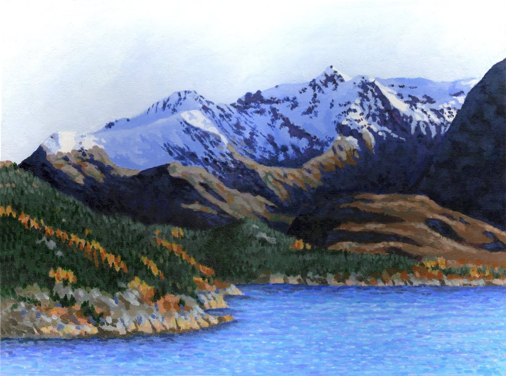 Norwegian Mountains and fjord