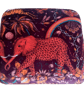 Storage Footstool Emma J Shipley Zambezi Red Wine Velvet Fabric Pouffe Elephant  - Image 1
