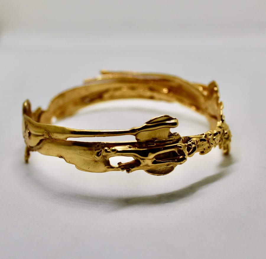 Molten Gold Plated Bangle