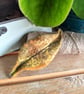 Felted leaf brooch : yellow - Image 1