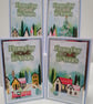 Mini Christmas Cards Set - Non Religious - From Our Home to Yours Festive Wishes - Image 4