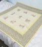 Multi-coloured Designs of Girl in Big Bonnet. Quilt for Older Child. Travel Cot. - Image 9