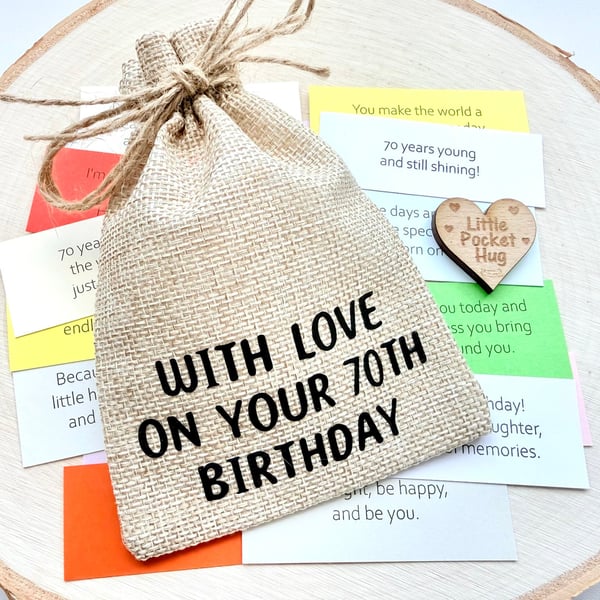 70th Birthday Keepsake Quote Gift, 31 Quotes, Turning 70 Milestone Present