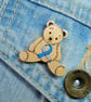 Diabetes Awareness Bear Pin, Handmade Diabetes Support Keepsake Gift - Image 3
