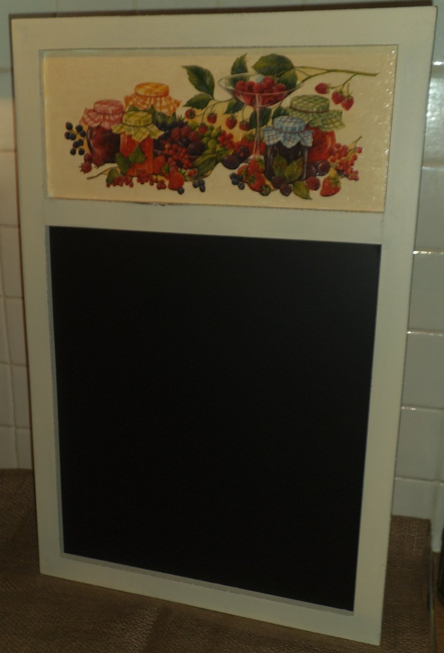 Large Decorated Chalk Board Blackboard Jam Shabby Chic Country Kitchen Decoupage