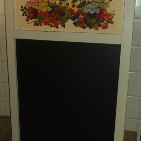 Large Decorated Chalk Board Blackboard Jam Shabby Chic Country Kitchen Decoupage
