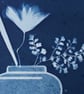 Ikebana style meets Botanical Cyanotype Art, Original Art.  - Image 2