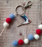 Flying Swallow Bag Charm Keyring - Image 4