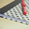 A5 Quarter-bound Hardback Notebook with decorative bee cover