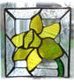 Daffodil Stained Glass Framed Suncatcher Spring Flower - Image 1
