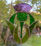 Stained Glass Thistle - Handmade Hanging Window Decoration  - Image 8