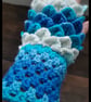 Dragonscale fingerless gloves 
