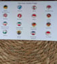 'Germany States' Flag Map Pins Set - 16 flag Map pins For Wood Map