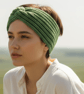 Apple Green Wool Brioche headband 
