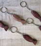 Lucky wooden fish keychain keyring hand made in Cornwall - Image 4
