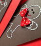 Christmas cards x 2 Mr and Mrs Gingerbread male and female, hand embroidered - Image 6