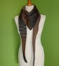 Striped Scarf in Mulicolours with Black and Grey. Colour Gradient Scarf.EdgeTrim - Image 2