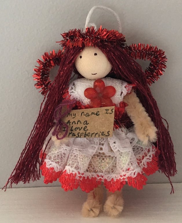 Tiny Red Fairy Doll Decoration 