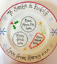 Hand Painted Personalised Ceramic Christmas Eve Plate, Unique Pottery Xmas Eve  - Image 8