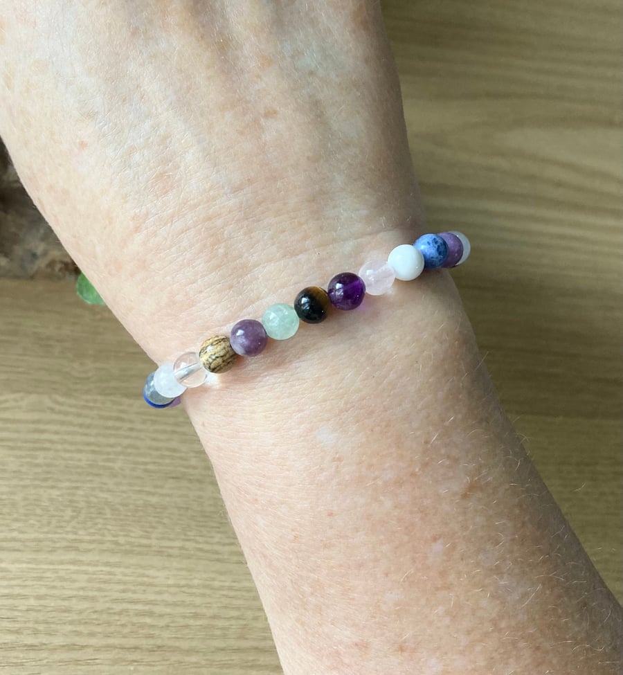 Anxiety Bracelet, Crystals for Stress