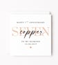 Personalised 7th Anniversary Card – Copper Anniversary for Husband or Wife