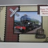 Steam Train 3D Birthday Card, Personalise