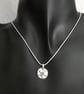 Silver and opal flower pendant and chain - Image 5