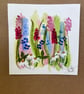Hand Painted Absract Floral Greeting Card Original Art. - Image 3