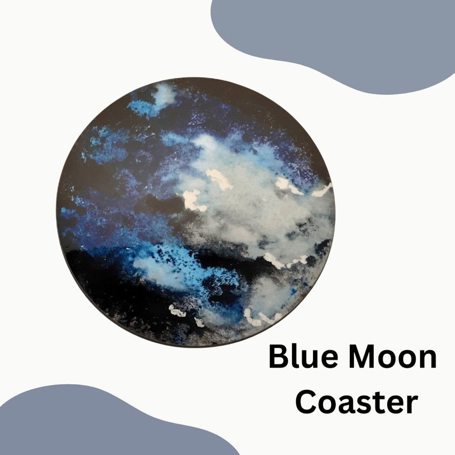Blue Moon Coaster - From an Original Watercolour Painting