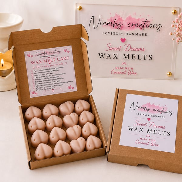 Sweet Dreams Essential Oil Heart Wax Melts: Lavender, Lemon Verbena Blend, 