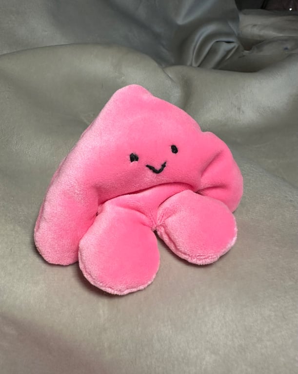 Pink Yetling, Mini Pocket Yeti, sensory worry pal, super soft squishy