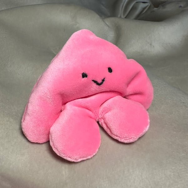 Pink Yetling, Mini Pocket Yeti, sensory worry pal, super soft squishy