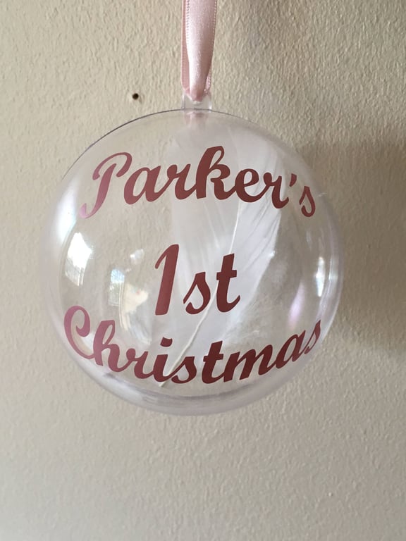 Personalised Baby's First Christmas Bauble, Memory Ornament