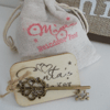 enchanting Magic Reindeer Food Sack and Santa's Magic Key Set, hand stamped 
