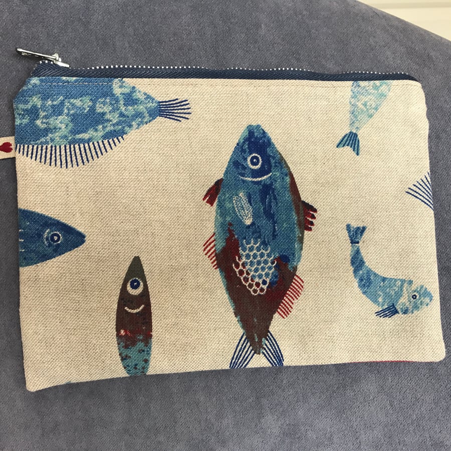Funny Fish Zip Pouch or Pencil Case