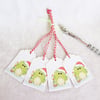 Little Monster Christmas Gift Tags - set of 4 tags 