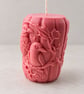 Pink Raven Soy Wax Candle-Handmade Gothic Bird Candle
