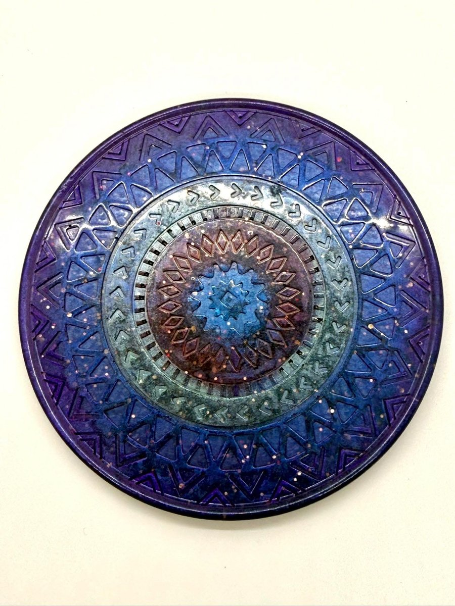 Resin Mandela coaster