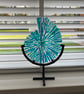   MADE TO ORDER -ammonite -   Fused glass   art sculpture  with metal stand  - Image 3