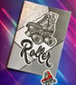 Roller - monochrome per-zine about a roller disco - with free sticker