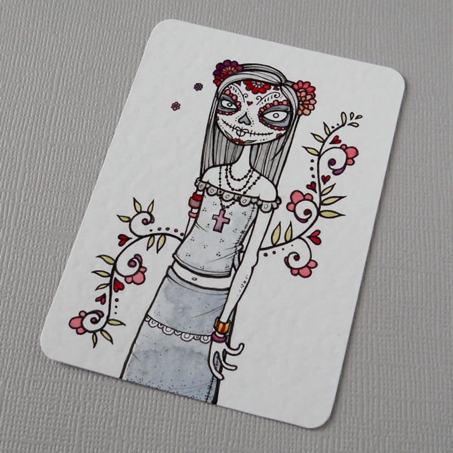 senorita de los muertos - aceo